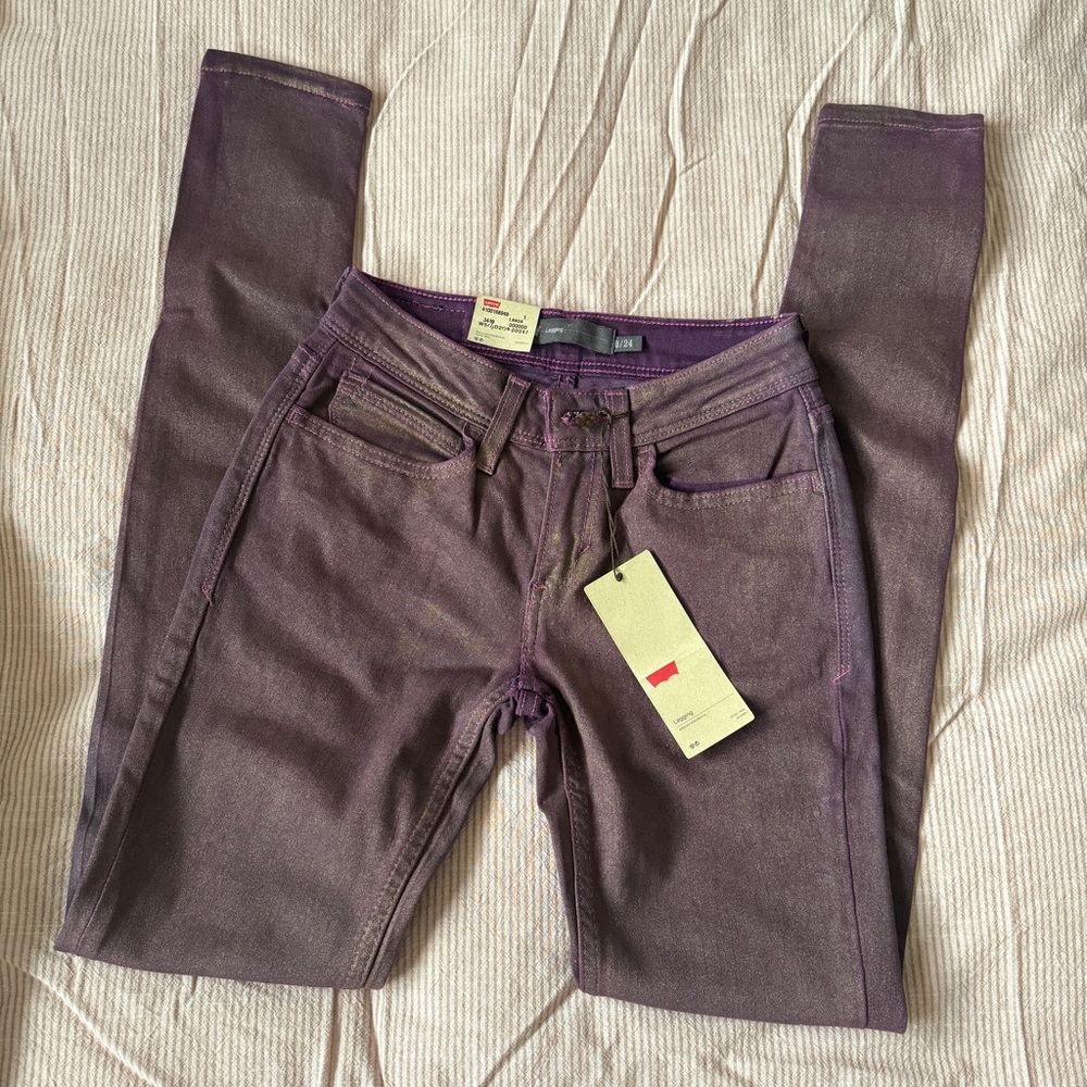 Brand New Levi’s Purple/Gold Jeans